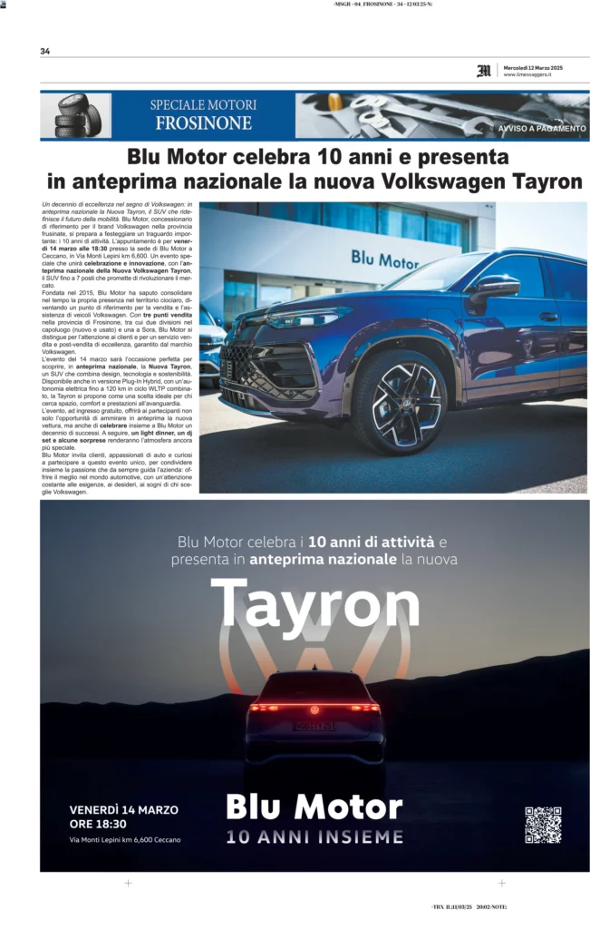 Blu Motor-Il-Messaggero